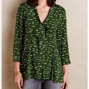 Maeve Tie-Neck Swing Blouse